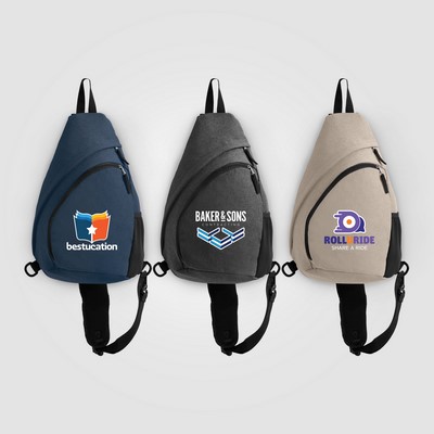 Helsinki rPET Polyester Adjustable Strap Sling Bag – 15 L - Heat Transfer