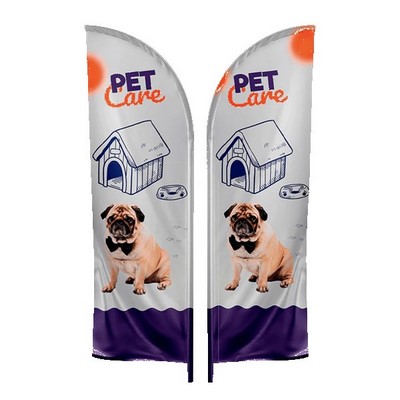 IMPORT 10' Double-Sided Feather Flag with Ground Spike