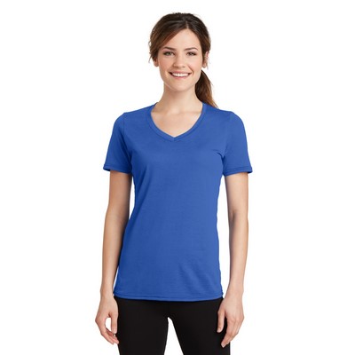 Port & Co™ Women's Performance Blend V-Neck Tee