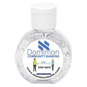 "CirPal" 1 oz Compact Hand Sanitizer Antibacterial Gel in Round Flip-Top Squeeze Bottle