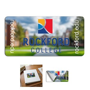 4" x 2" Rectangle Full Color Removable 6 Mil Kiss-Cut Stickers – Rounded Corners