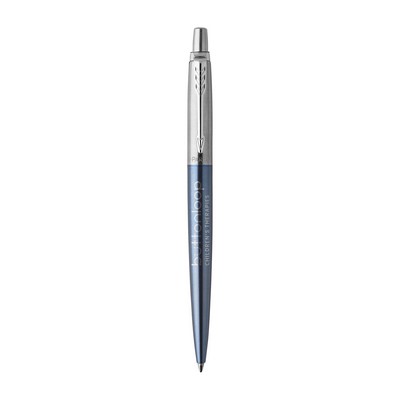 Parker Jotter London Stainless Steel Ballpoint - Waterloo Blue - Chrome Trim